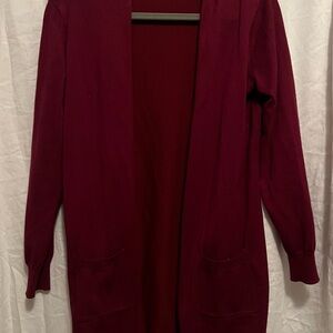 Women's Burgundy Sweater Cardigan